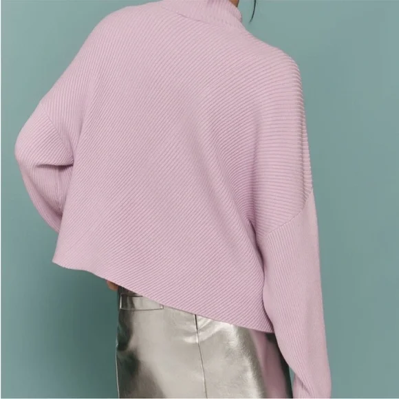 Maeve The Meredith Mock-neck Sweater-Lavender - Picture 2 of 11